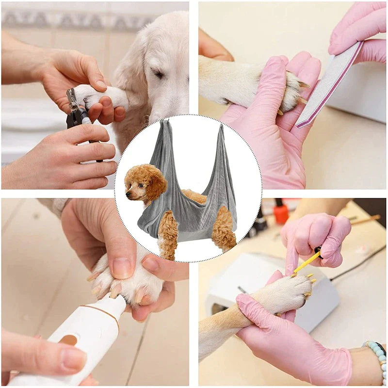  TrimHelper Pro - Pet Dog Cat Grooming Hanging Hammock Harness Breathable Groom Helper US