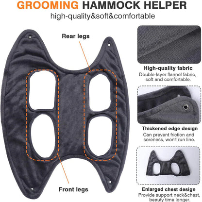  TrimHelper Pro - Pet Dog Cat Grooming Hanging Hammock Harness Breathable Groom Helper US